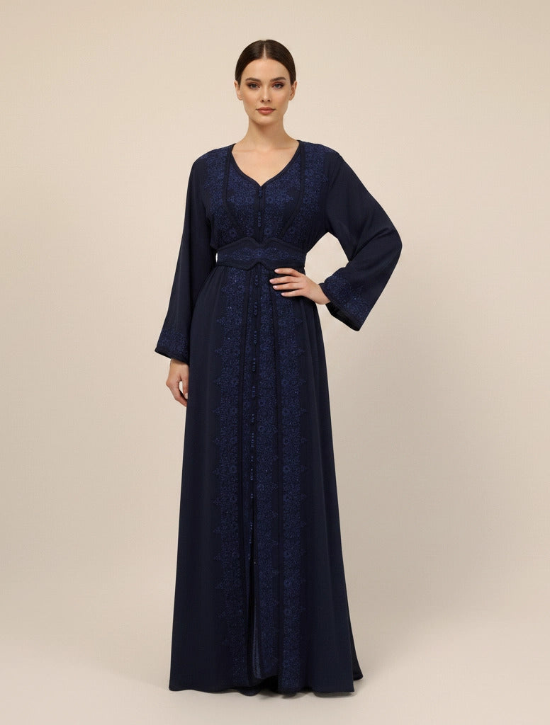 Embroidered U-Neck Bishet.