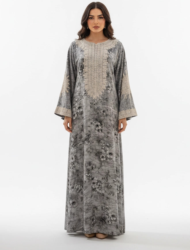 Serene Petal Abaya-Dress