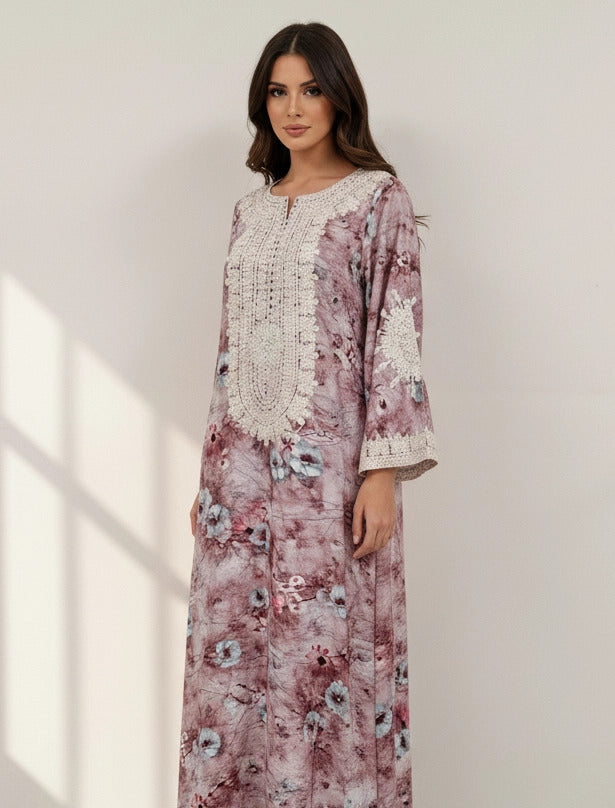 Serene Petal Abaya-Dress