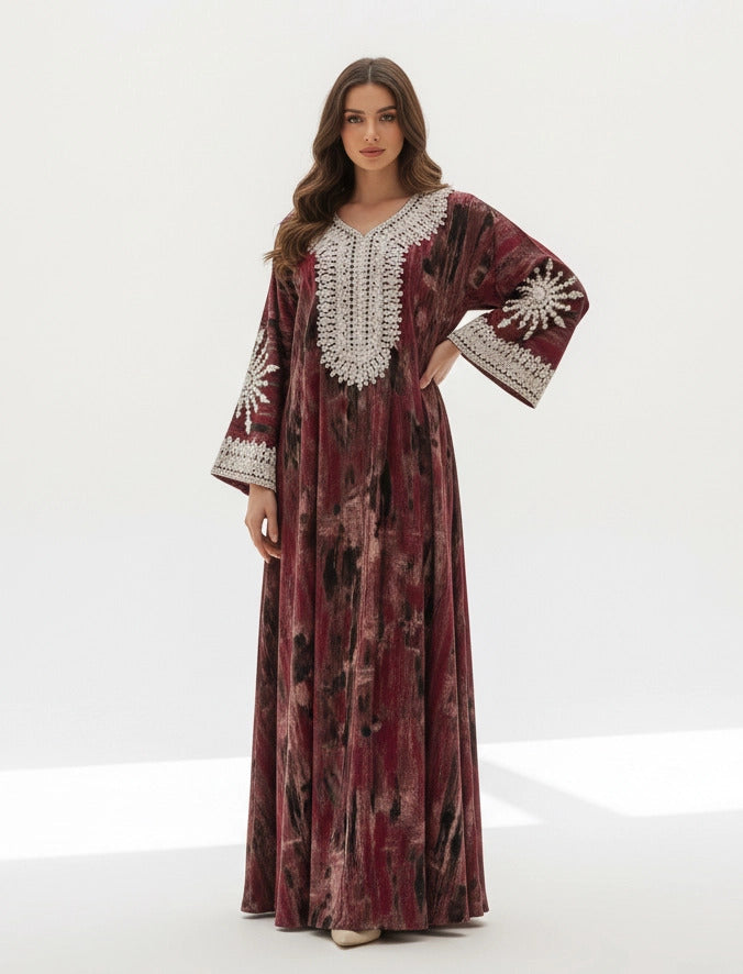 Ethereal Patterned Jalabiya