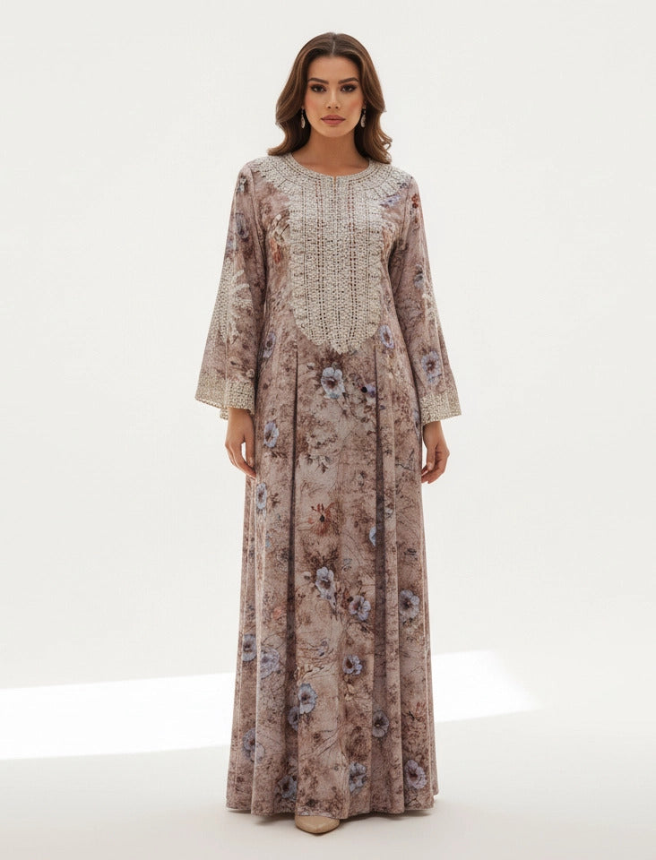 Serene Petal Abaya-Dress