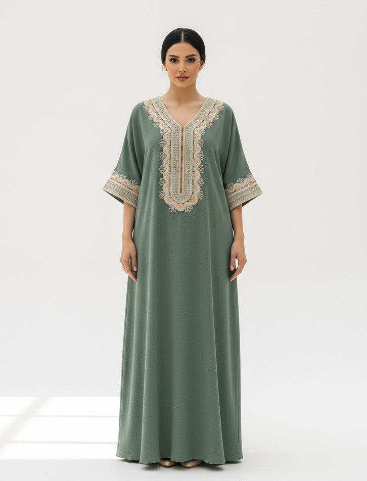 The Serene Stitch Abaya
