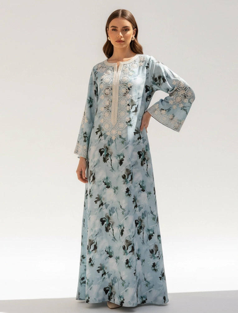 Embroidered Elegance Maxi