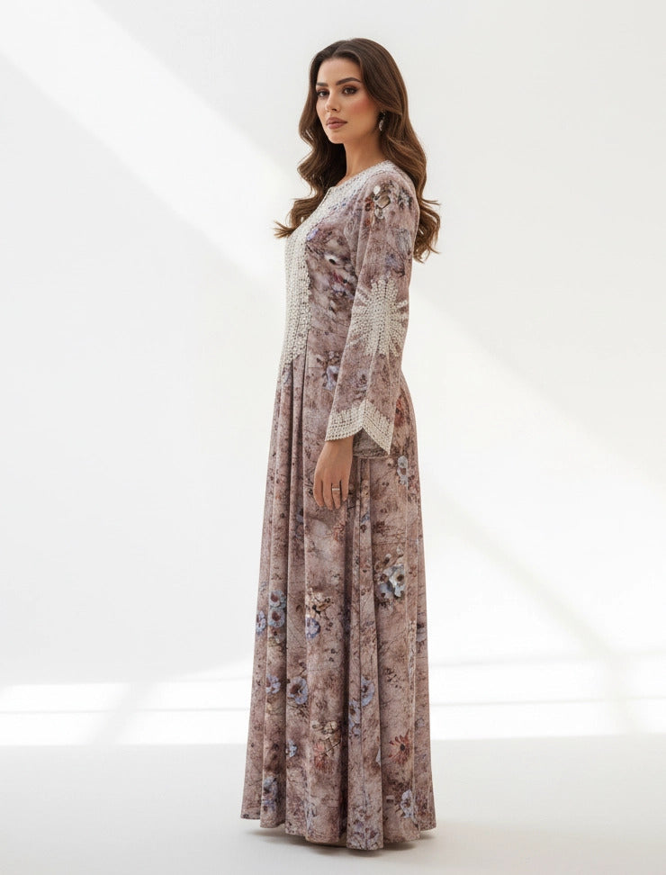 Serene Petal Abaya-Dress