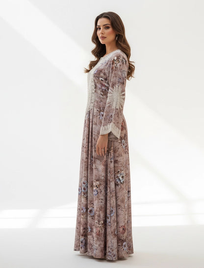 Serene Petal Abaya-Dress