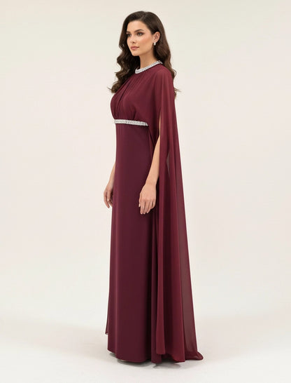 Embellished Neck Gathered Organza Dress