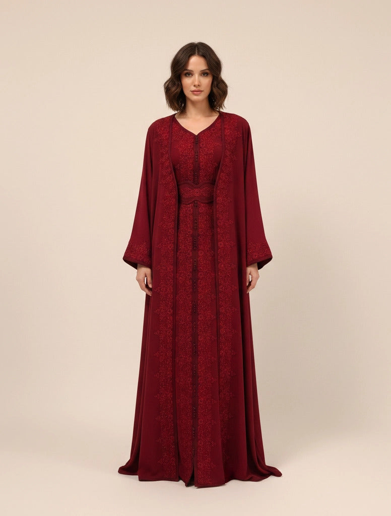 Embroidered U-Neck Bishet.