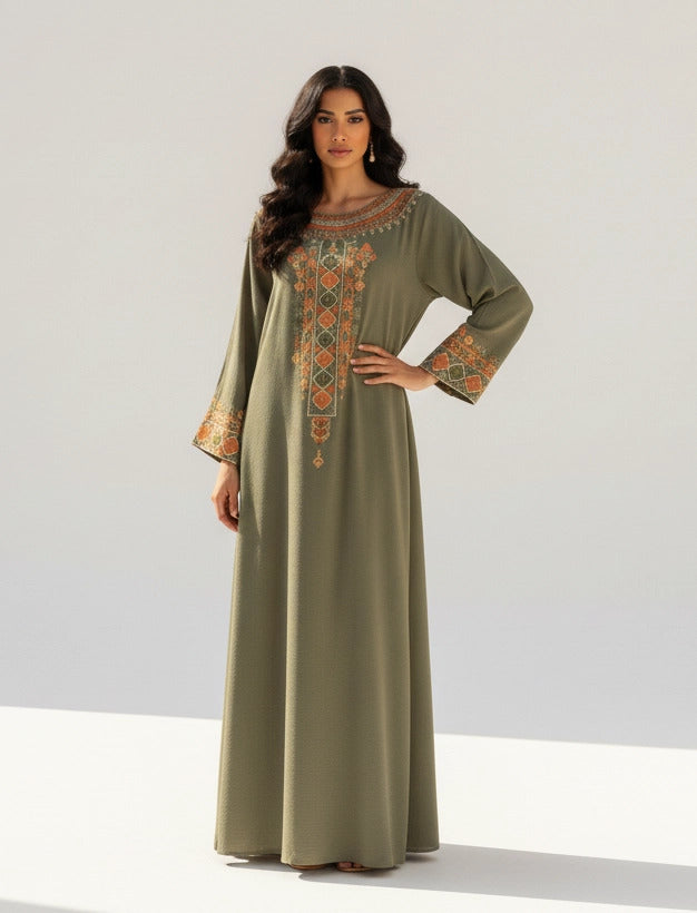 Artisanal Patterned Abaya
