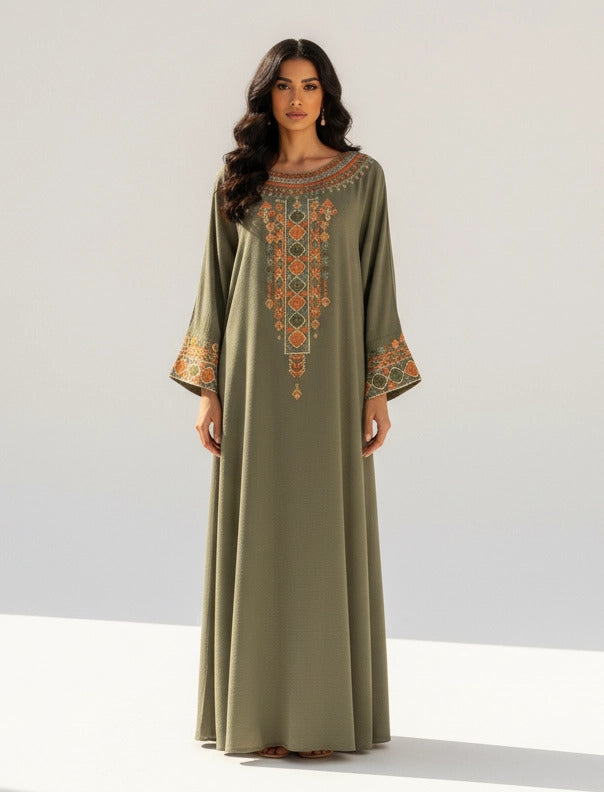 Artisanal Patterned Abaya