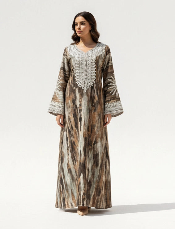 Ethereal Patterned Jalabiya