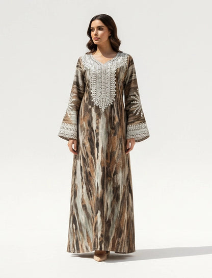 Ethereal Patterned Jalabiya