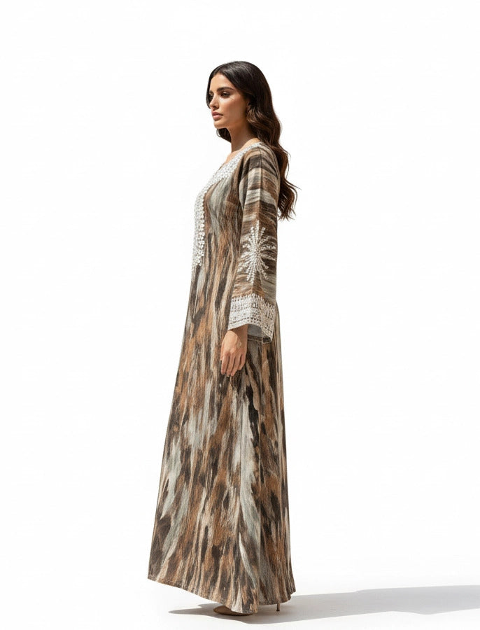 Ethereal Patterned Jalabiya