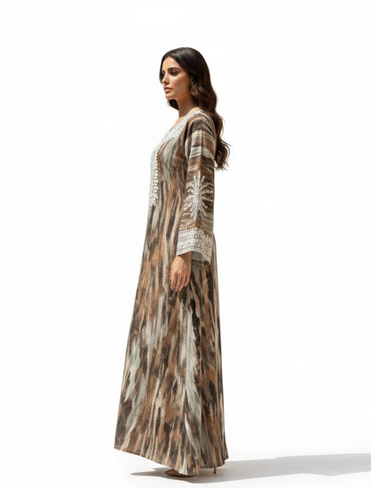 Ethereal Patterned Jalabiya