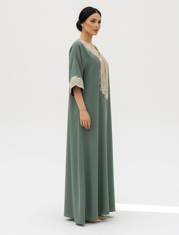 The Serene Stitch Abaya