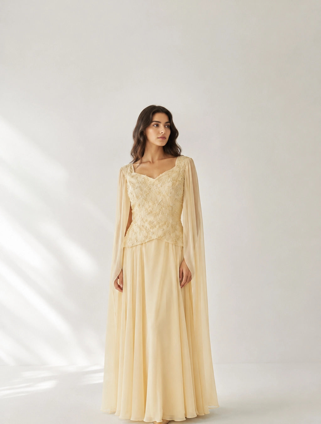 Float Sleeves Corset Dress