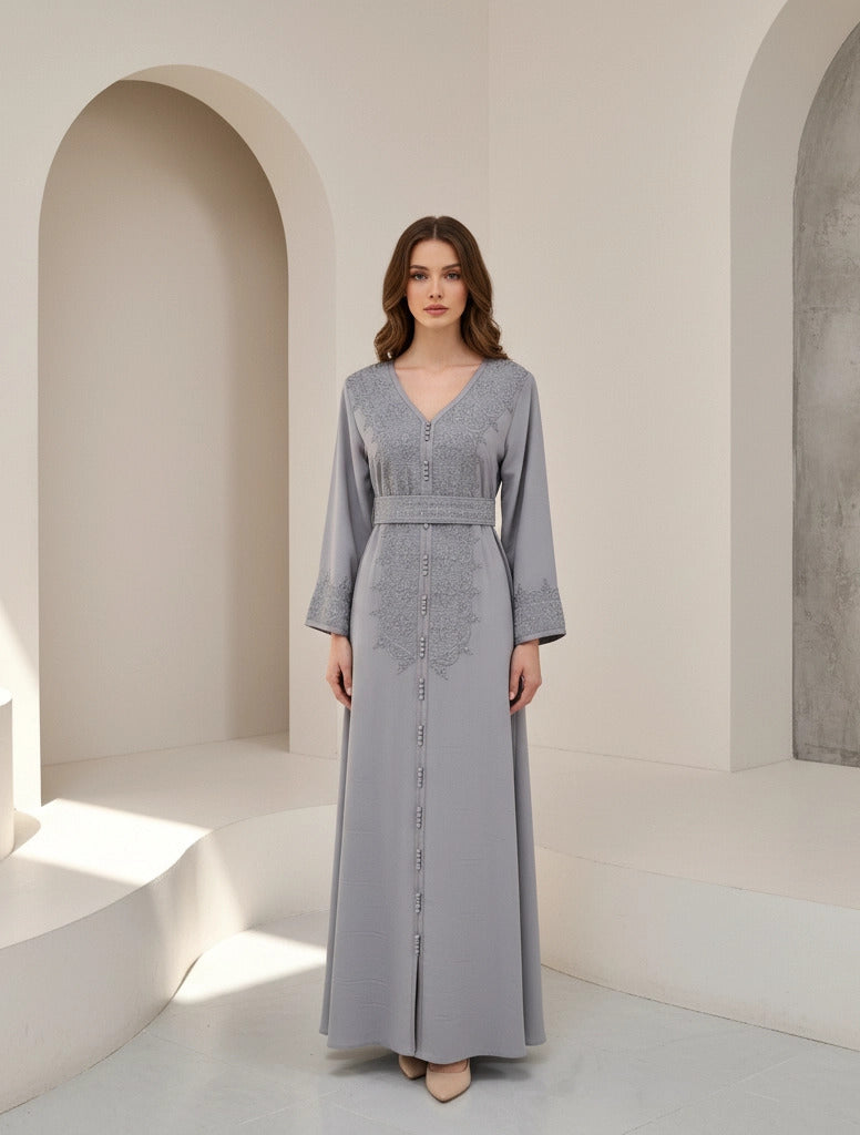 Button Details Kaftan.
