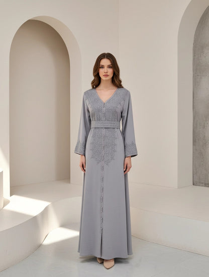 Button Details Kaftan.