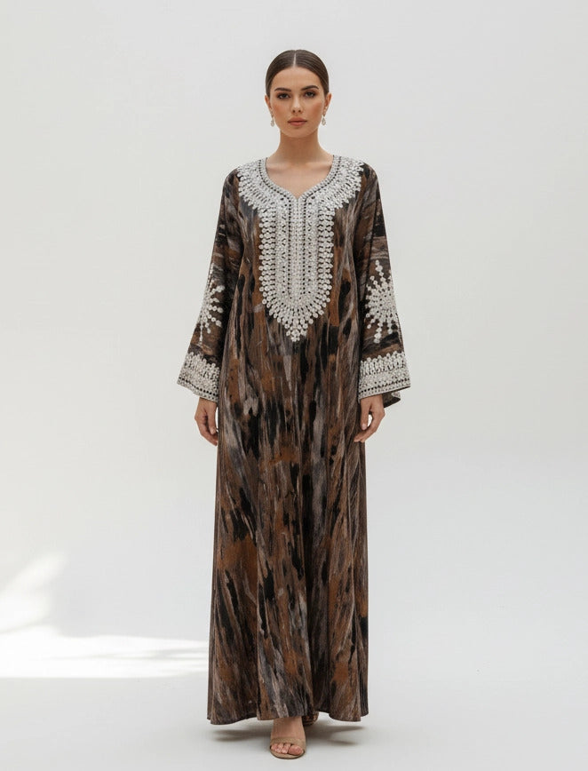 Ethereal Patterned Jalabiya