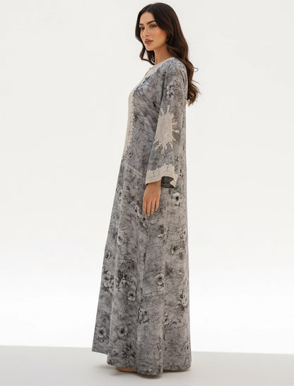 Serene Petal Abaya-Dress