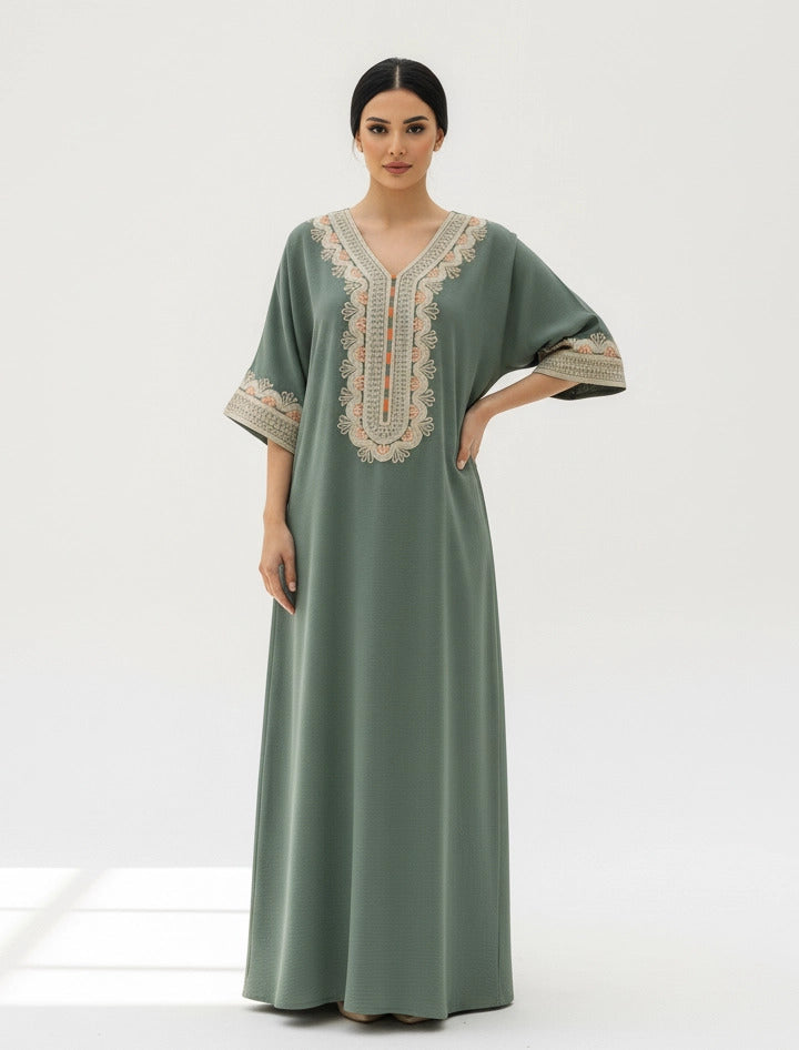 The Serene Stitch Abaya