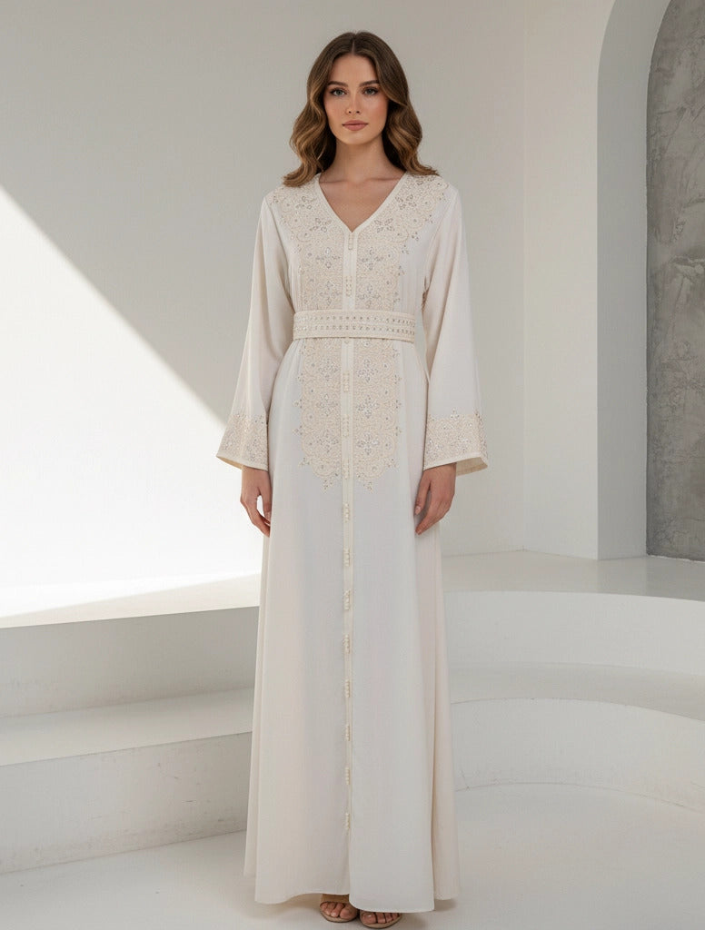 Button Details Kaftan.
