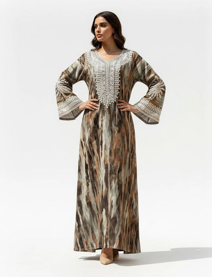 Ethereal Patterned Jalabiya