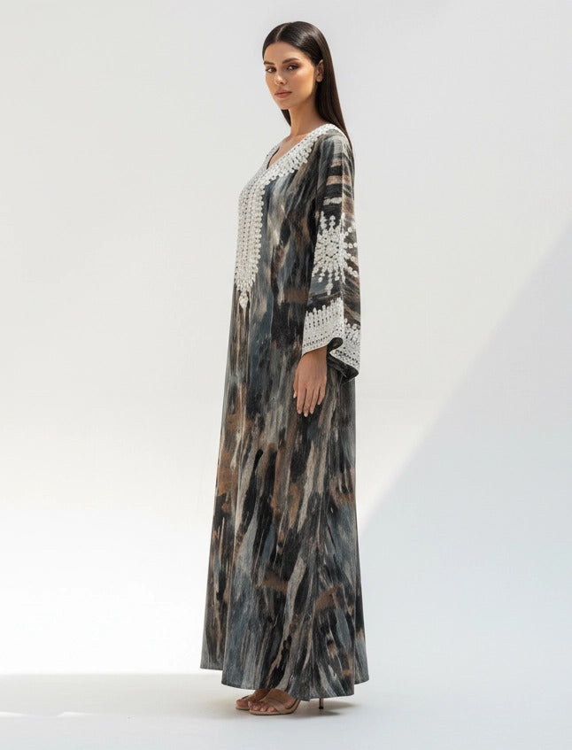 Ethereal Patterned Jalabiya