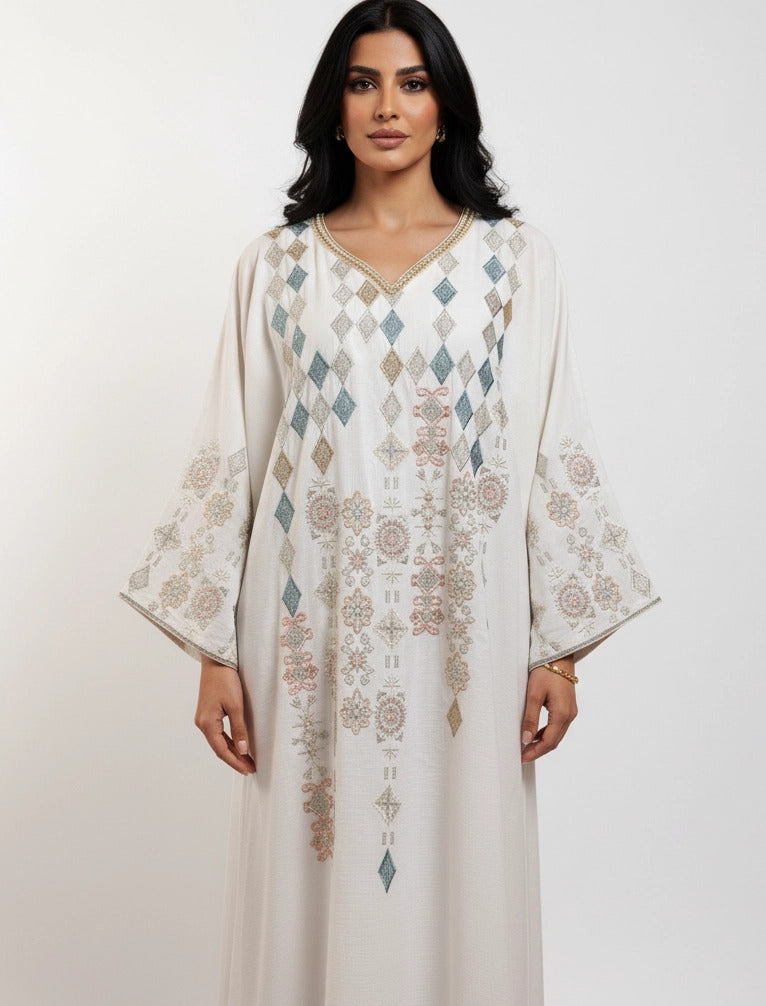 Geometric Harmony Abaya
