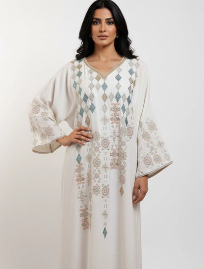 Geometric Harmony Abaya
