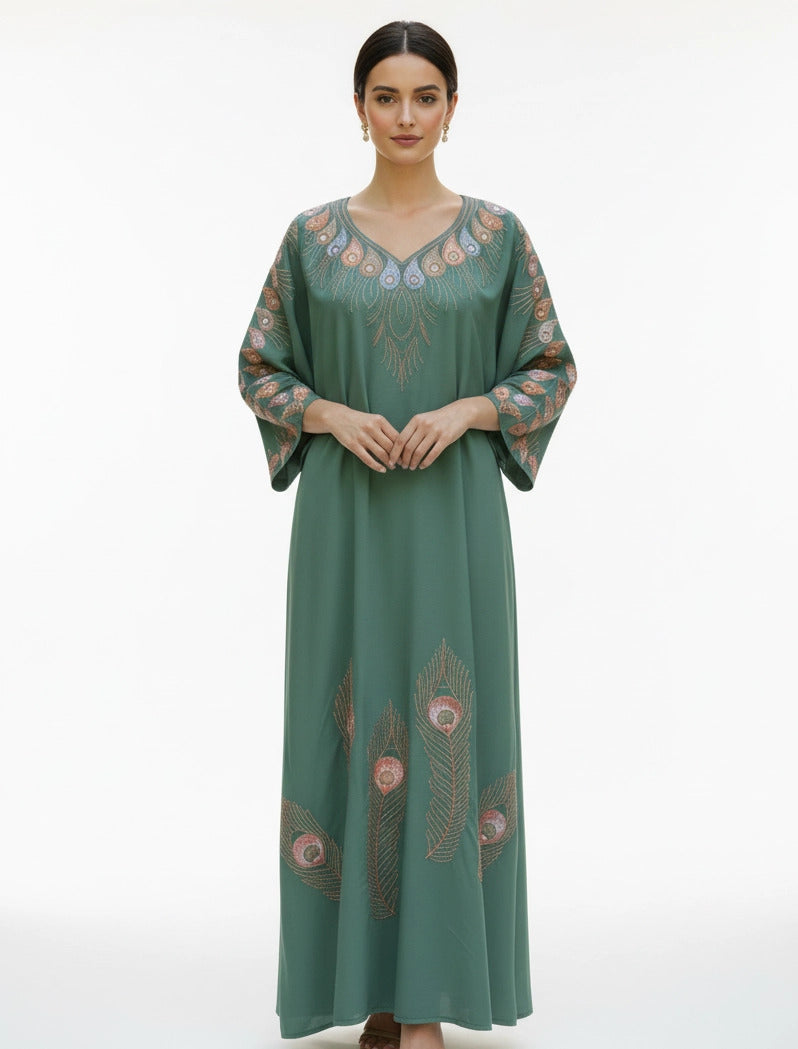 Peacock Ethereal Jalabiya.