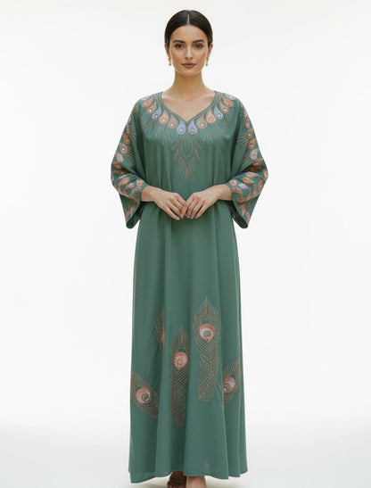 Peacock Ethereal Jalabiya.
