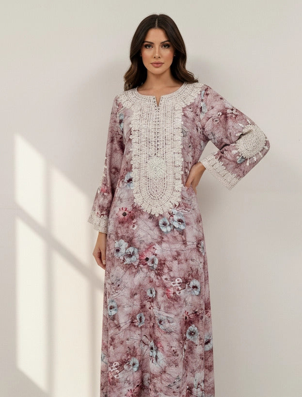 Serene Petal Abaya-Dress