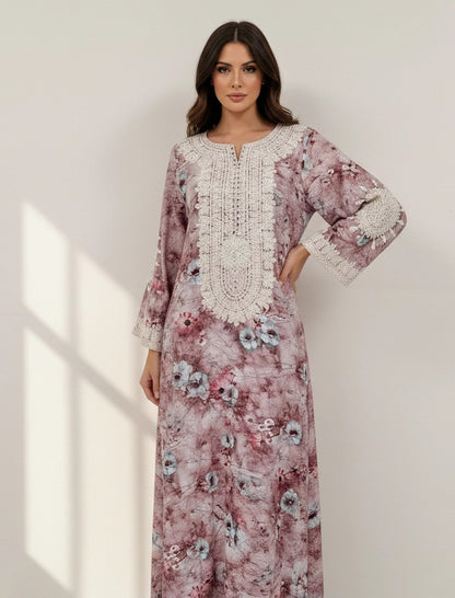 Serene Petal Abaya-Dress