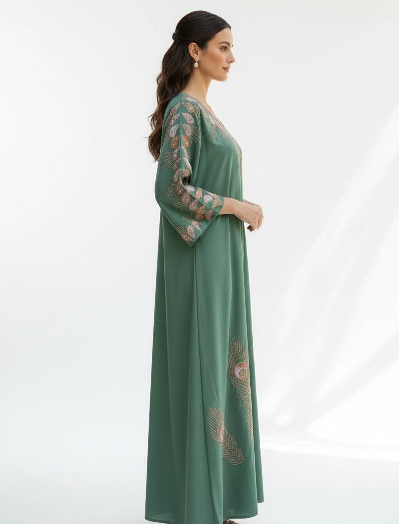 Peacock Ethereal Jalabiya.