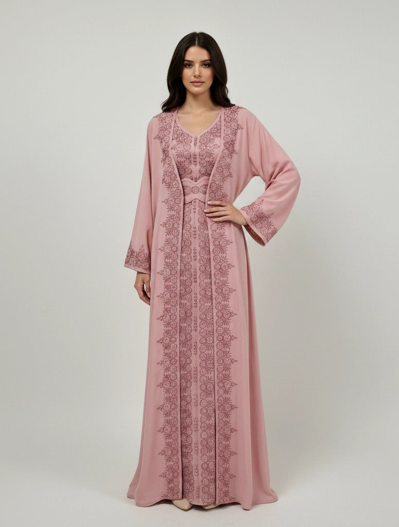 Embroidered U-Neck Bishet.