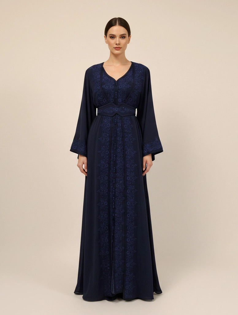 Embroidered U-Neck Bishet.