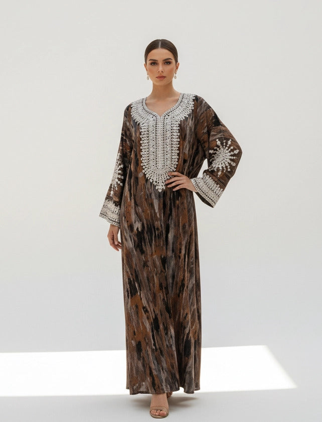 Ethereal Patterned Jalabiya