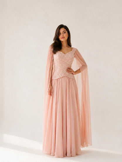 Float Sleeves Corset Dress